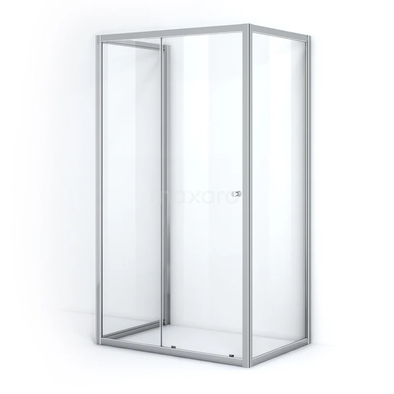 Ruby Allure Shower enclosure | 120x80 cm Chrome Clear glass Sliding door Semi-detached rectangle U0920-1208CN