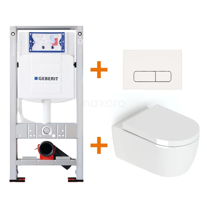 WC-Set Hochglanz Weiß ohne Spülrand + Maxaro Flush Slim Pro Unterputzspülkasten mit Schallschutz TOI4438 TOI4438_Hw.jpg