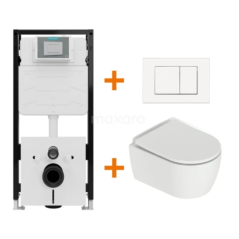 WC-Set Matt Weiß mit Spülrand + Maxaro Flush Pro Unterputzspülkasten mit Geräuschisolierung TOI4213 TOI4213_Hw.jpg