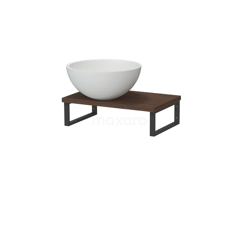 Modulo Pico Wastafelblad met waskom | 41 cm Walnoot Mat wit Solid surface TMK01-00655 Modulo Pico Wastafelblad met waskom | 41 cm Walnoot Mat wit Solid surface TMK01-00655