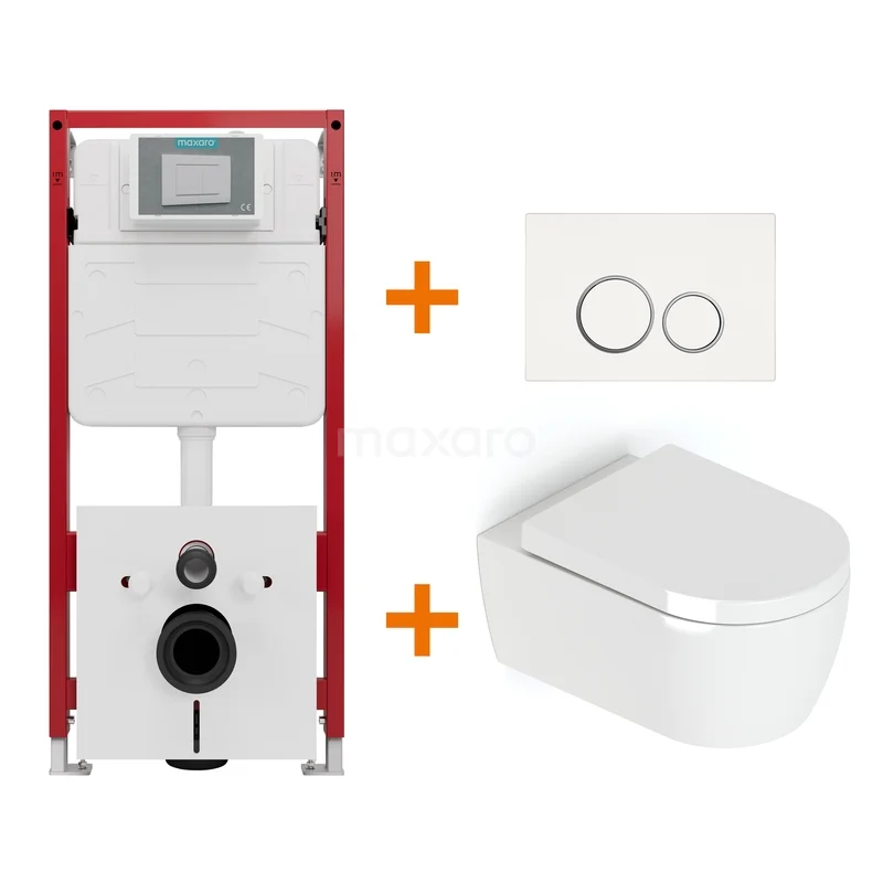 Shiny white toilet set with rim + Maxaro flush built-in cistern TOI4004 TOI4004_Hw.jpg