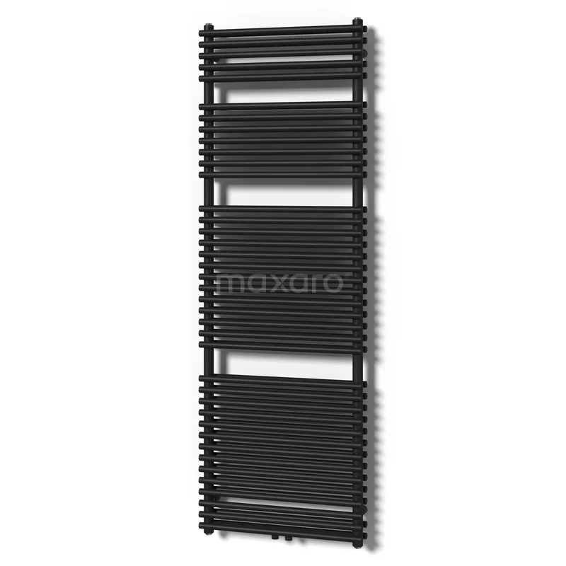 Proxima Handdoekradiator | 60x180 cm Mat zwart 1723 W att Staal Centrale verwarming DR69-0618SBN DR69-0618SB_Hw_3200.jpg