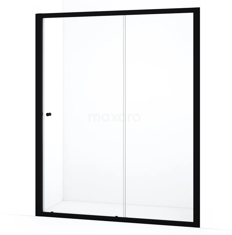 Ruby Allure Duschtür | 160 cm Matt Schwarz Klarglas Schiebetür S0850-1600MN Ruby Allure Duschtür | 160 cm Matt Schwarz Klarglas Schiebetür S0850-1600MN