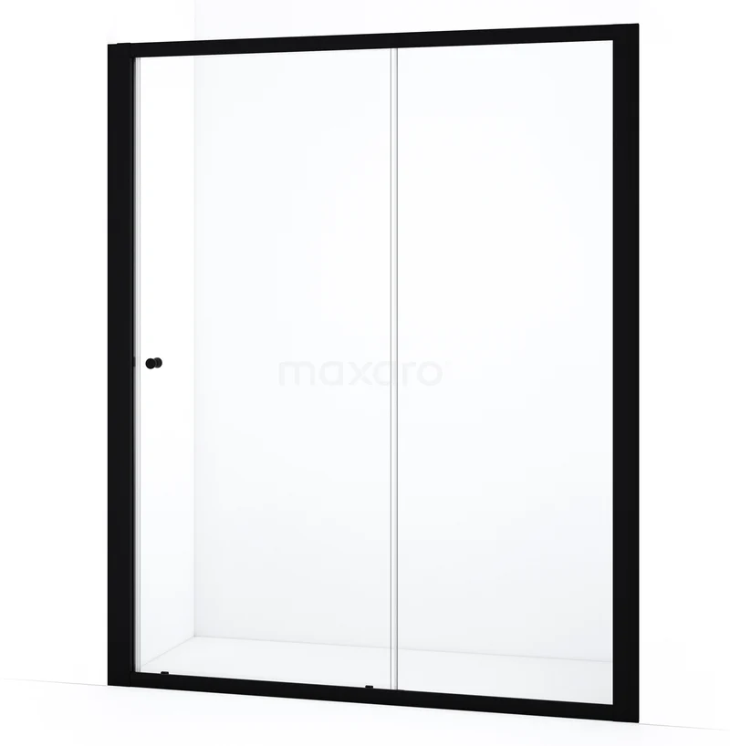 Ruby Allure Duschtür | 165 cm Matt Schwarz Klarglas Schiebetür S0880-1600MN Ruby Allure Duschtür | 165 cm Matt Schwarz Klarglas Schiebetür S0880-1600MN