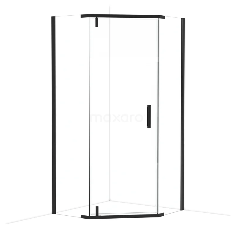 Topaz Shower cabin | 100x100 cm Matte black Pivot door Pentagon D6403_1000MN Topaz Shower cabin | 100x100 cm Matte black Pivot door Pentagon D6403_1000MN