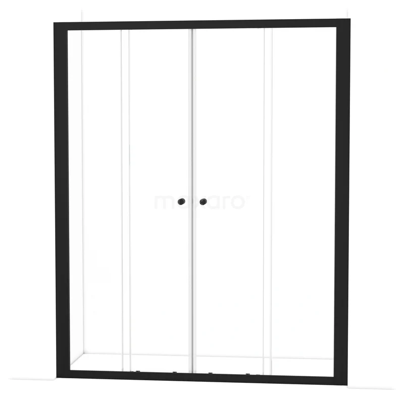 Ruby Allure Douchedeur | 165 cm Mat zwart Helder glas Schuifdeur S1680-1600M Ruby Allure Douchedeur | 165 cm Mat zwart Helder glas Schuifdeur S1680-1600M