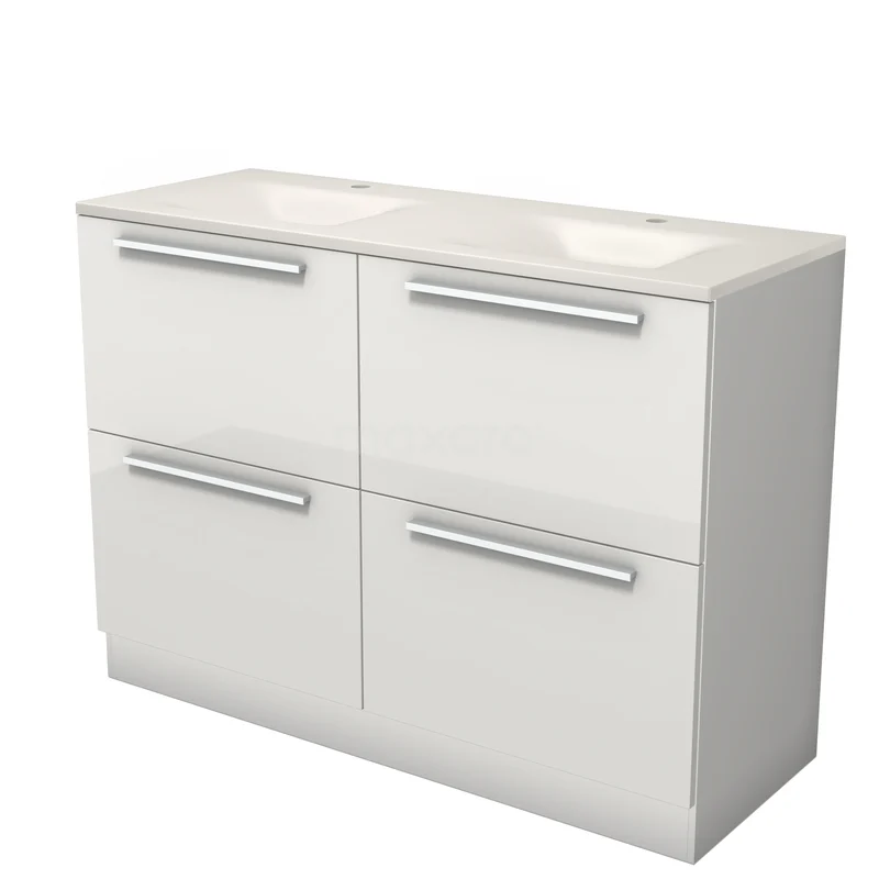 Modulo Waschtische | 120 cm Hochglanz Weiß Flach front Solid Surface 4 hohe Schubladen stehend BMW14S-00173 Modulo Waschtische | 120 cm Hochglanz Weiß Flach front Solid Surface 4 hohe Schubladen stehend BMW14S-00173