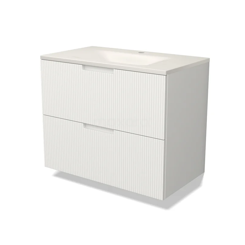 Modulo Waschtische | 80 cm Matt Weiß Linie front Solid Surface 2 übereinanderliegende Schubladen BMW17-05840 Modulo Waschtische | 80 cm Matt Weiß Linie front Solid Surface 2 übereinanderliegende Schubladen BMW17-05840