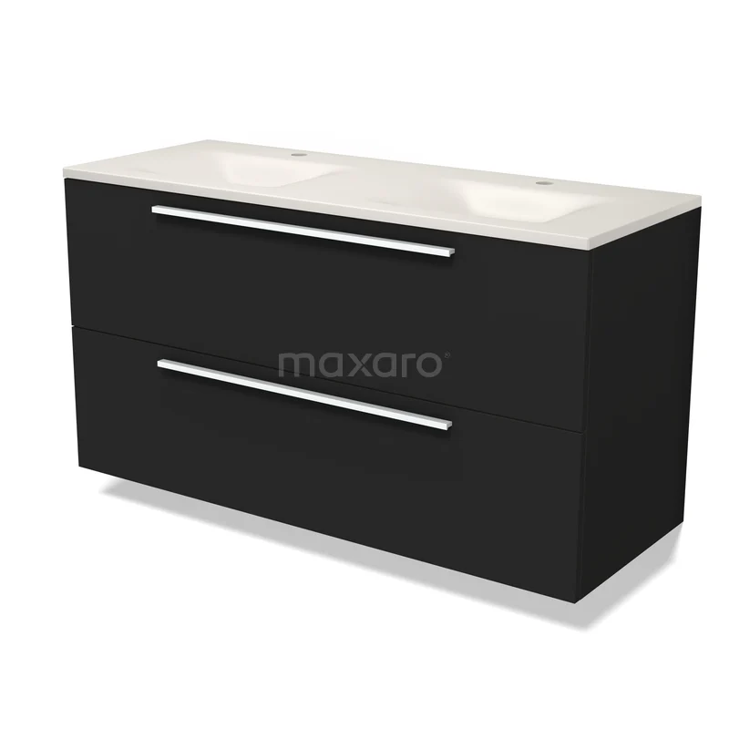Modulo Waschtische | 120 cm Matt Schwarz Flach front Solid Surface 2 übereinanderliegende Schubladen BMW17-05920 Modulo Waschtische | 120 cm Matt Schwarz Flach front Solid Surface 2 übereinanderliegende Schubladen BMW17-05920