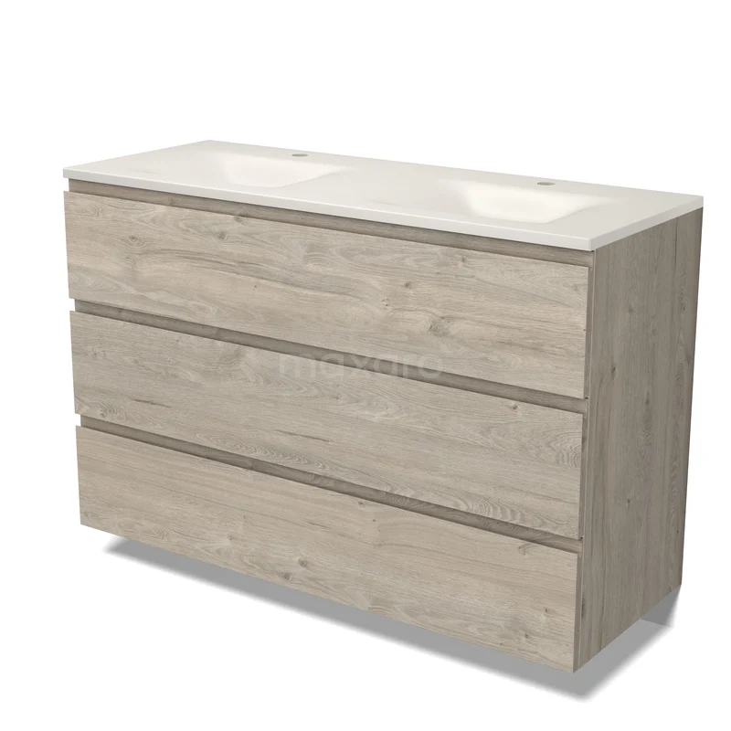 Modulo Waschtische | 120 cm Hellgraue Eiche Grifflos front Solid Surface 3 Schubladen BMW19-03133 Modulo Waschtische | 120 cm Hellgraue Eiche Grifflos front Solid Surface 3 Schubladen BMW19-03133