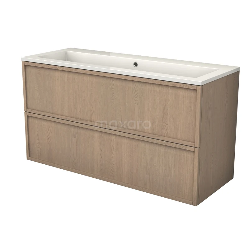 Modulo Plus Waschtische | 120 cm Natürliche Eiche Rahmen front Mineralguss 2 übereinanderliegende Schubladen BMW47-00230 Modulo Plus Waschtische | 120 cm Natürliche Eiche Rahmen front Mineralguss 2 übereinanderliegende Schubladen BMW47-00230