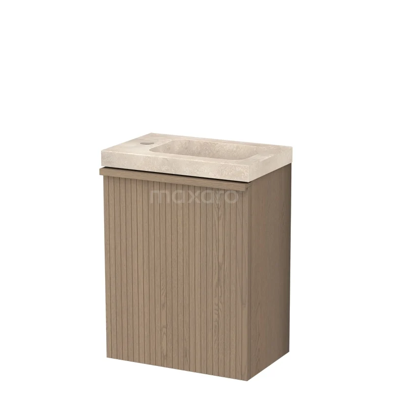 Modulo Plus Pico WC-Möbel mit Waschbecken | 40 cm Natürliche Eiche Gerippte Front Naturstein TMW10-00870 Modulo Plus Pico WC-Möbel mit Waschbecken | 40 cm Natürliche Eiche Gerippte Front Naturstein TMW10-00870