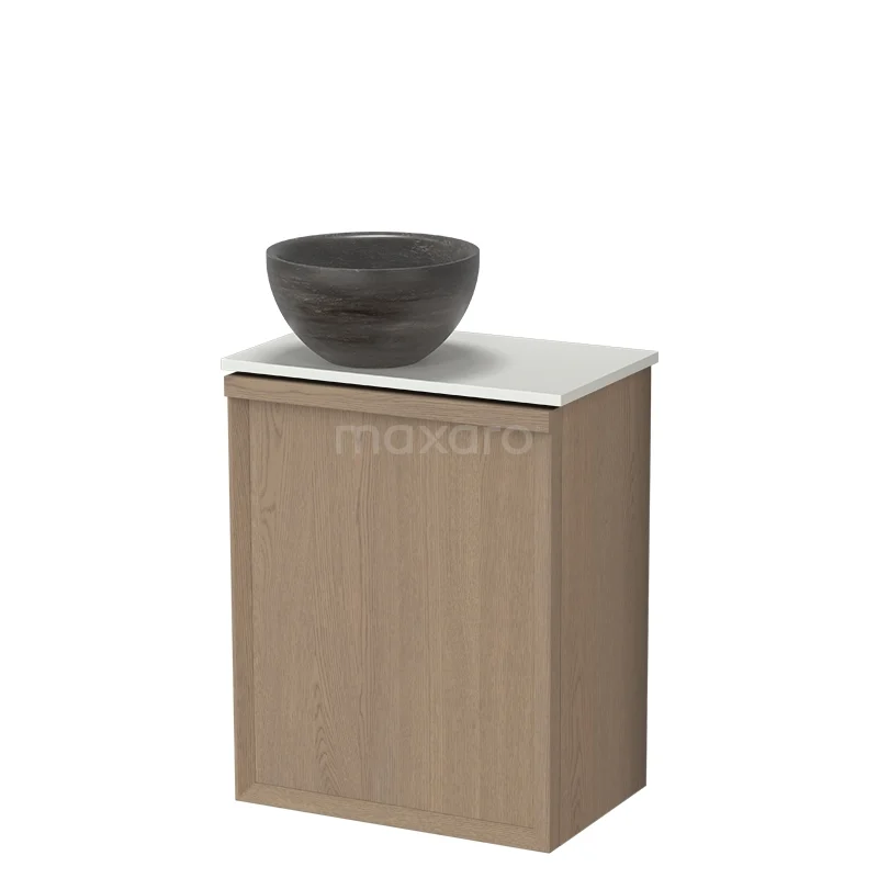 Modulo Plus Pico Toiletmeubel met waskom | 41 cm Naturel eik Facet front Blue Stone Natuursteen waskom TMK10-18030 Modulo Plus Pico Toiletmeubel met waskom | 41 cm Naturel eik Facet front Blue Stone Natuursteen waskom TMK10-18030