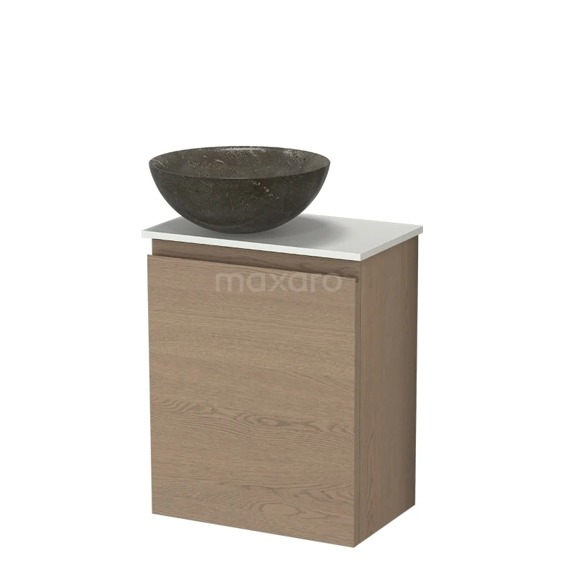 Modulo Plus Pico WC-Möbel mit Aufsatzwaschbecken | 41 cm Eiche Natur grifflose Front Blaustein Naturstein Aufsatzwaschbecken TMK10-18068 Modulo Plus Pico WC-Möbel mit Aufsatzwaschbecken | 41 cm Eiche Natur grifflose Front Blaustein Naturstein Aufsatzwaschbecken TMK10-18068