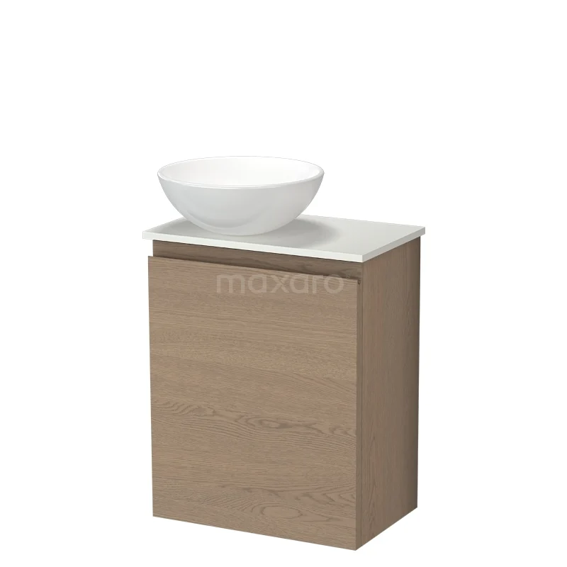 Modulo Plus Pico WC-Möbel mit Aufsatzwaschbecken | 41 cm Natürliche Eiche Grifflose Front Hochglanz Weiß Keramik Aufsatzwaschbecken TMK10-18071 Modulo Plus Pico WC-Möbel mit Aufsatzwaschbecken | 41 cm Natürliche Eiche Grifflose Front Hochglanz Weiß Keramik Aufsatzwaschbecken TMK10-18071