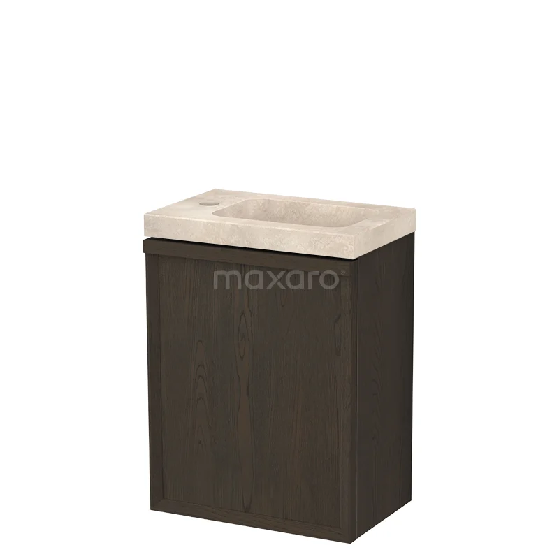 Modulo Plus Pico WC-Möbel mit Waschbecken | 40 cm Espresso Eiche Facettenfront Naturstein TMW10-00980 Modulo Plus Pico WC-Möbel mit Waschbecken | 40 cm Espresso Eiche Facettenfront Naturstein TMW10-00980