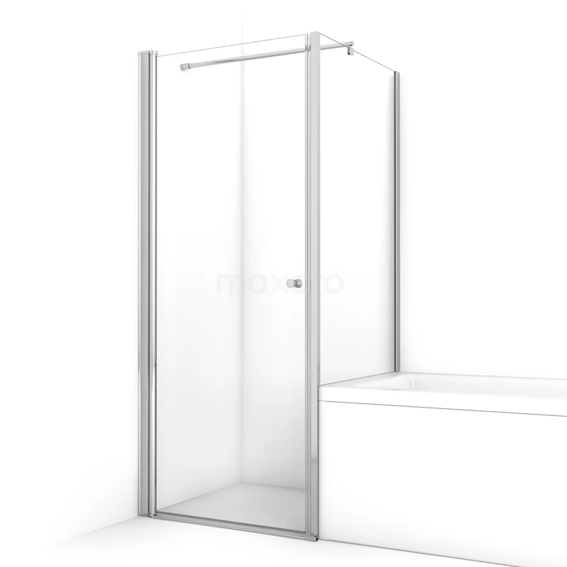 Zircon Comfort Shower enclosure | 80x75 cm Chrome Clear glass Pivot door Rectangle BC-0708013