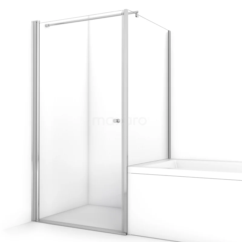 Zircon Comfort Shower enclosure | 100x90 cm Chrome Clear glass Pivot door Rectangle BC-0910013