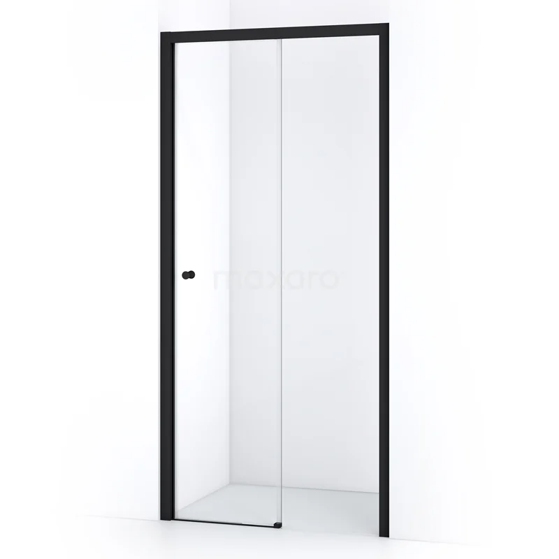 Crystal Comfort Shower door | 100 cm Matte black Clear glass Sliding door S1020-1000MB