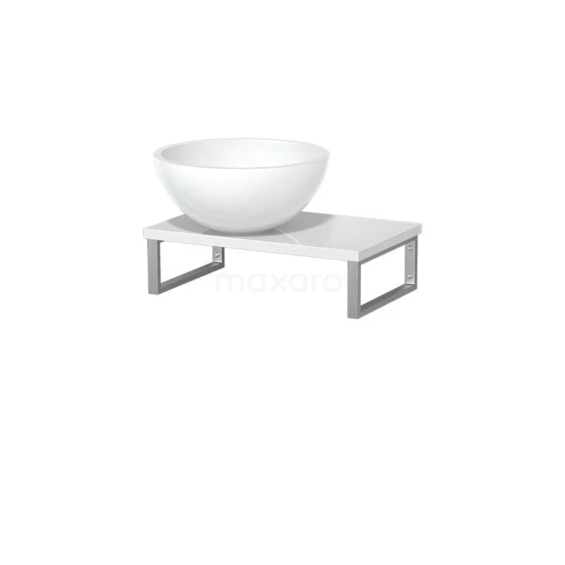 Modulo Pico Basin worktop with basin | 41 cm High-gloss white High-gloss white Mineral marble TMK01-00267