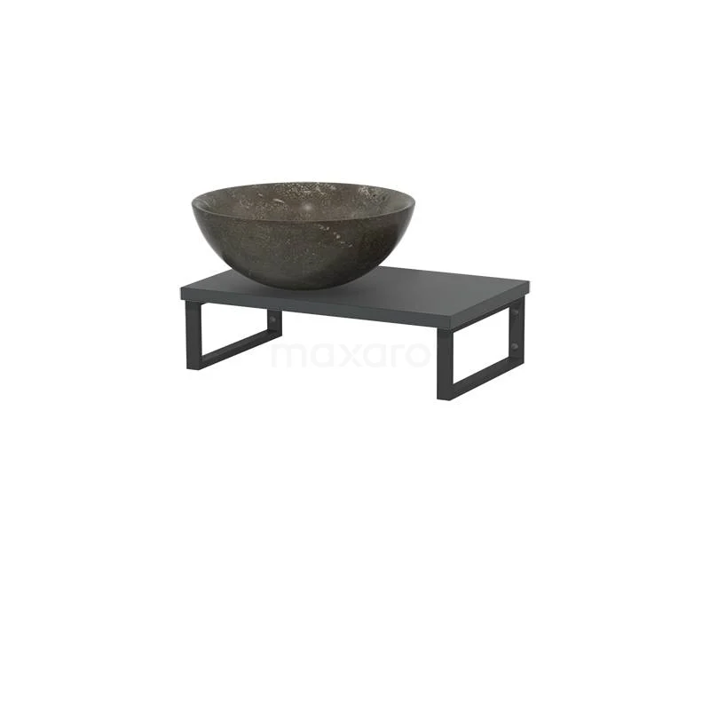 Modulo Pico Basin worktop with basin | 41 cm Dark grey Blue stone Natural stone Countertop wash basin TMK01-00291