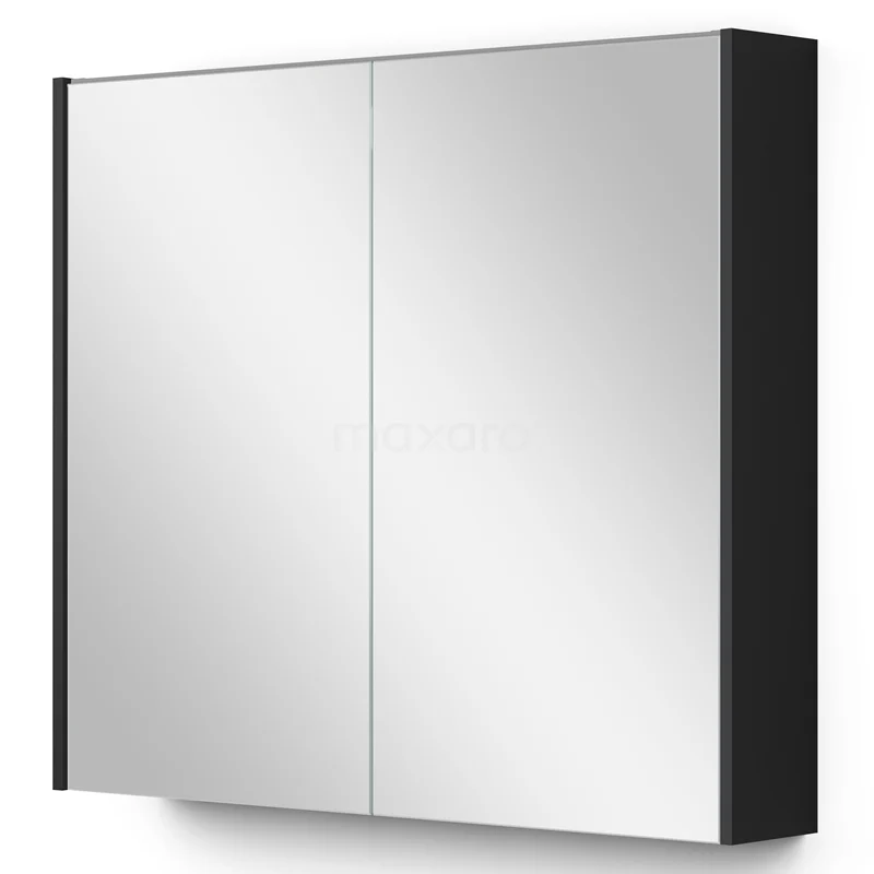 Mirror cabinet with lighting Modulo 80x70cm Matte Black K99-0800-59009-01