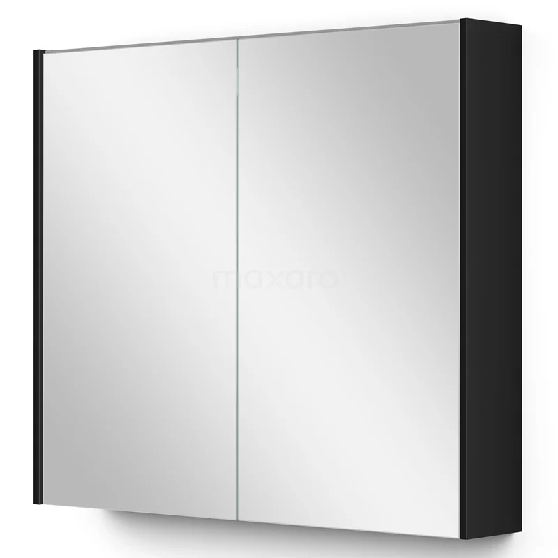 Mirror cabinet with lighting Modulo 80x70cm High-gloss Black K99-0800-59009-11