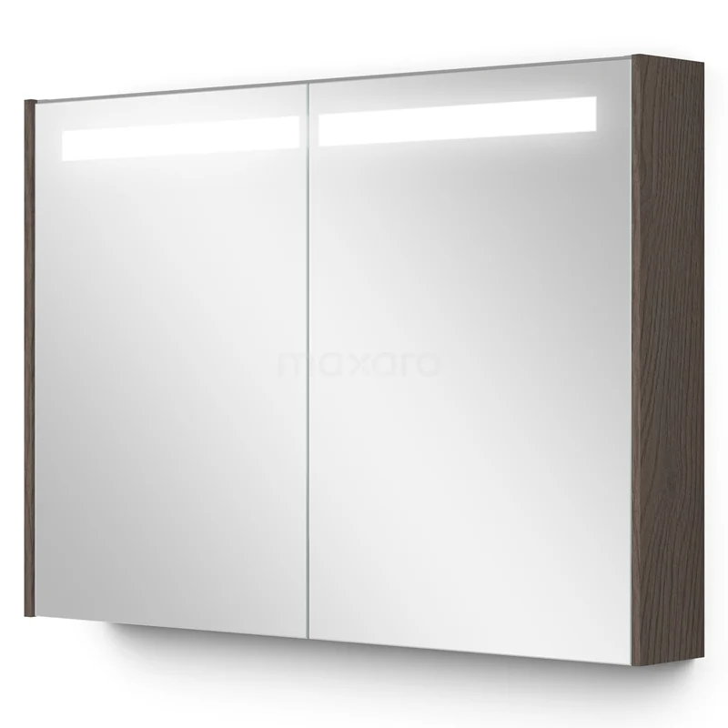 Mirror cabinet with lighting Modulo 100x70cm Dark brown oak K99-1000-59008-37