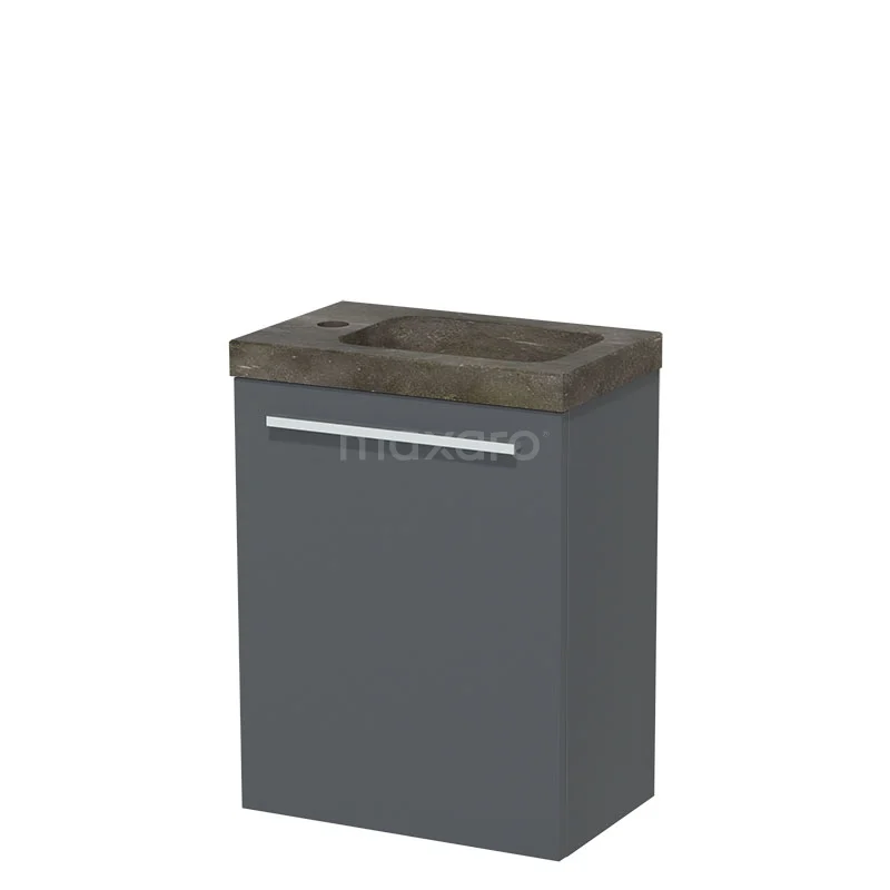 Modulo Pico Toilet unit with basin | 40 cm Dark grey Flat front Natural stone TMW10-00195