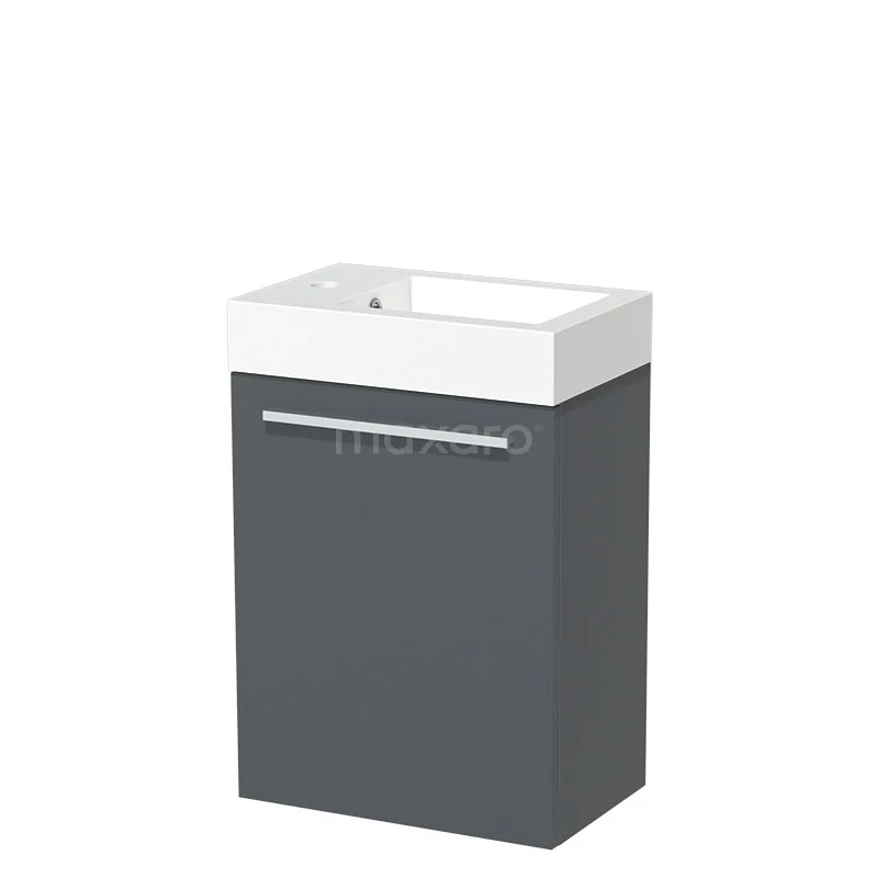 Modulo Pico Toilet unit with basin | 40 cm Dark grey Flat fronts Mineral marble TMW10-00197
