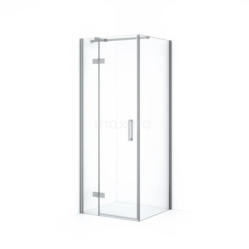 Duschkabine Diamond 80x80cm aus klarem Sicherheitsglas Chrom CDB213508310C Gläserne Duschkabine mit chromatischen Akzenten, quadratischer Form und Drehtür; perfekt für eine moderne Badezimmer Einrichtung.