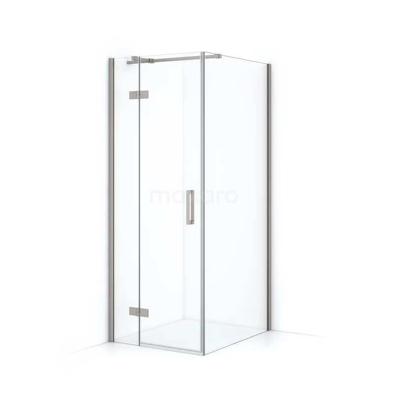 Diamond Shower enclosure | 90x80 cm Stainless steel Clear glass Pivot door Rectangle CDB213509310BR