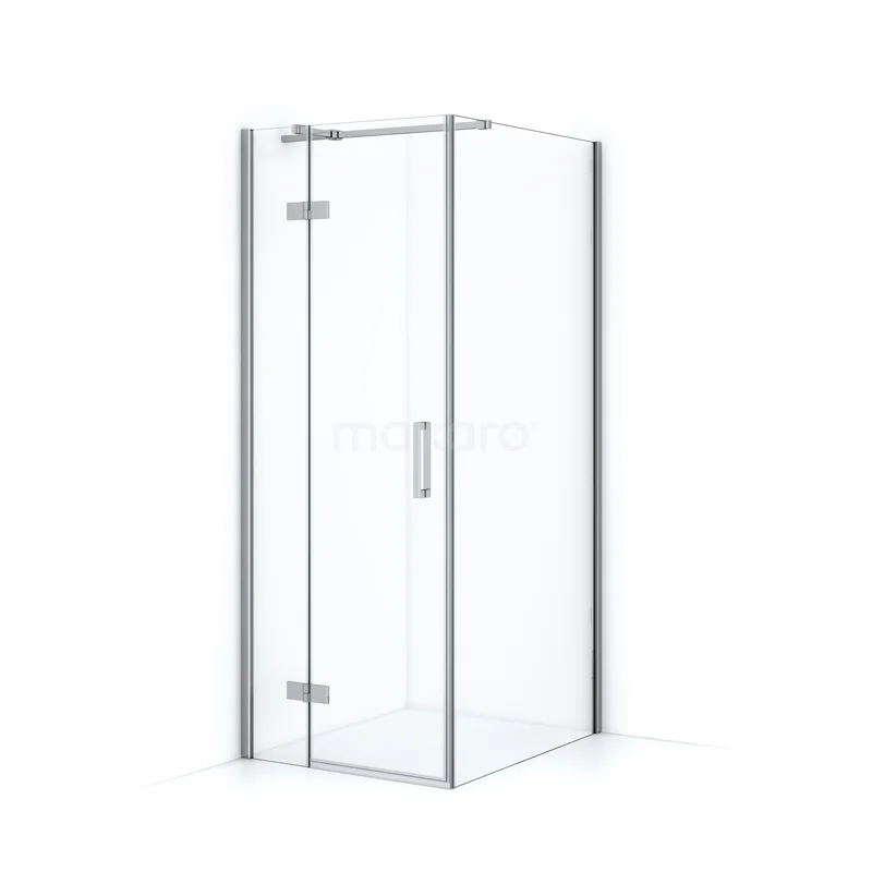 Duschkabine Diamond 90x80cm aus klarem Sicherheitsglas Chrom CDB213509310C Eck-Duschkabine aus Klarglas mit verchromten Profilen, modernes Design, perfekt für ein stilvolles Badezimmer.