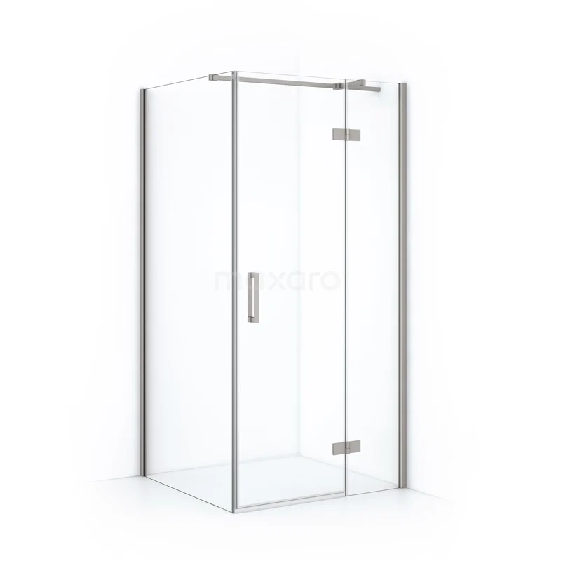 Diamond Shower enclosure | 90x70 cm Stainless steel Clear glass Pivot door Rectangle CDB223607310BR