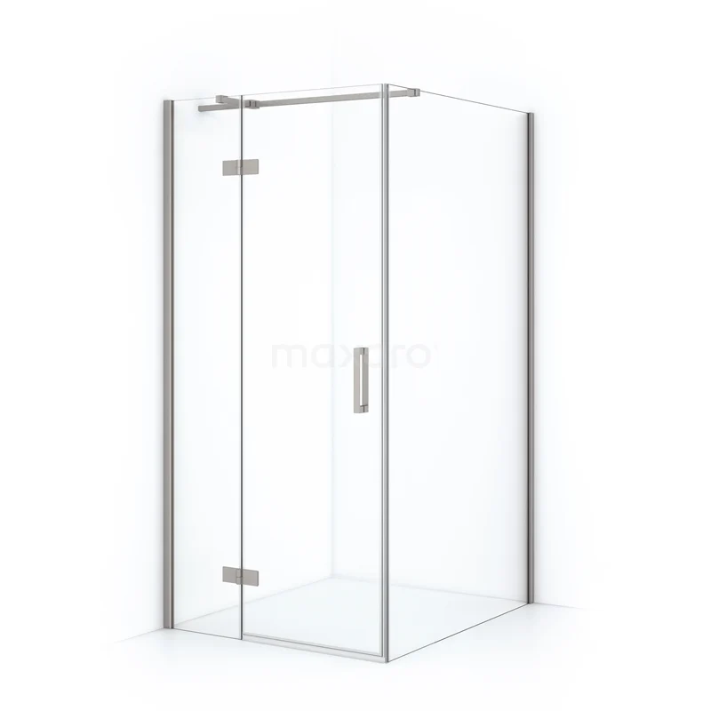 Diamond Shower enclosure | 110x90 cm Stainless steel Clear glass Pivot door Rectangle CDB213611310BR