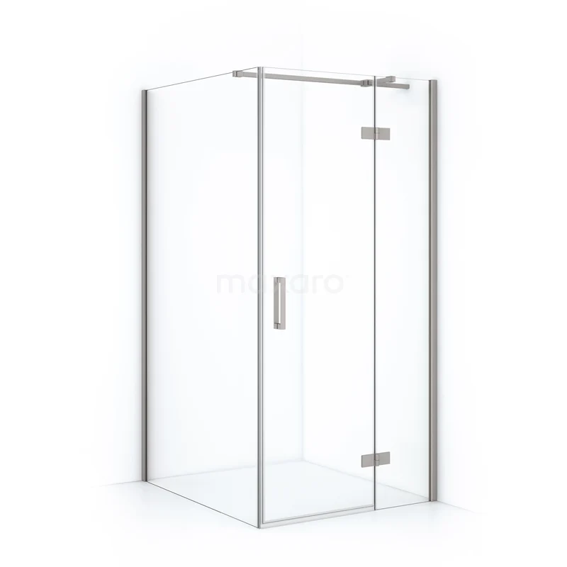 Diamond Shower enclosure | 110x100 cm Stainless steel Clear glass Pivot door Rectangle CDB224611310BR