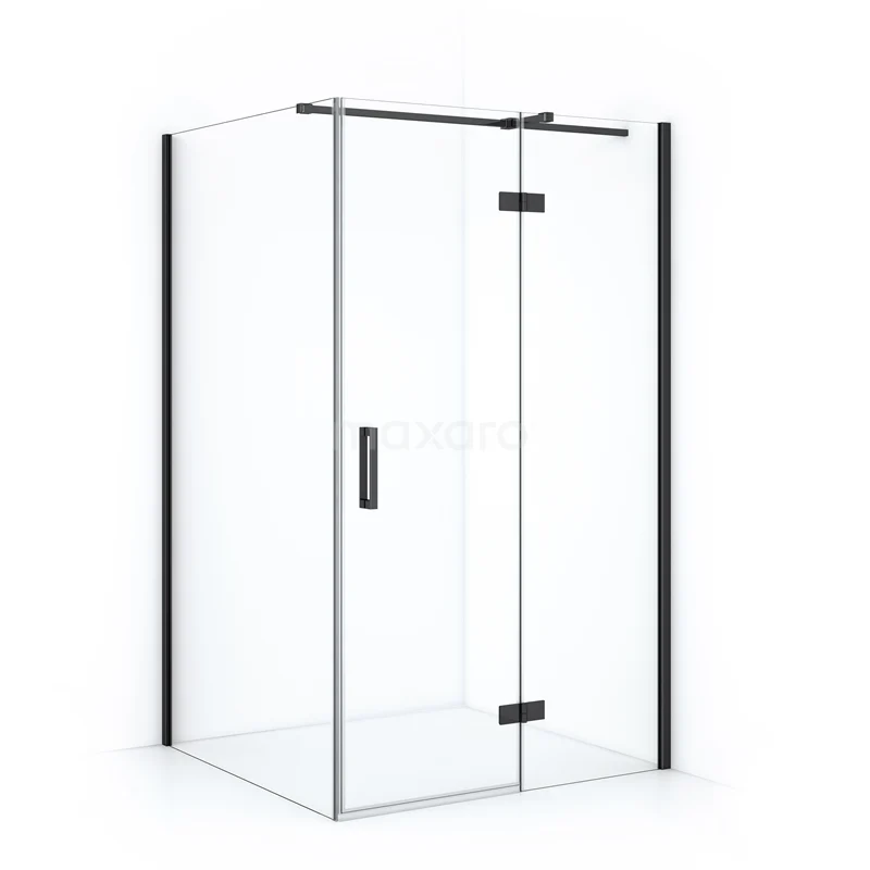 Diamond Shower enclosure | 110x110 cm Black chrome Clear glass Pivot door Square CDB226511310BCN