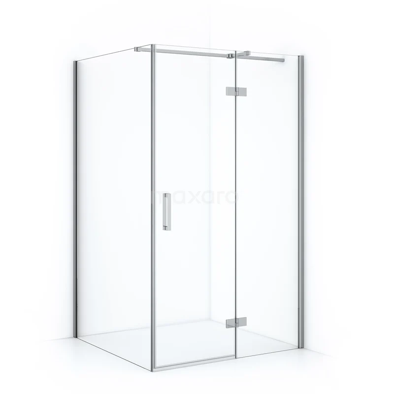 Duschkabine Diamond 110x110cm aus klarem Sicherheitsglas Chrom CDB226511310C Strakke Glaskabine mit Eckeinstieg, silberfarbenem Rahmen, ideal für ein modernes Badezimmer.