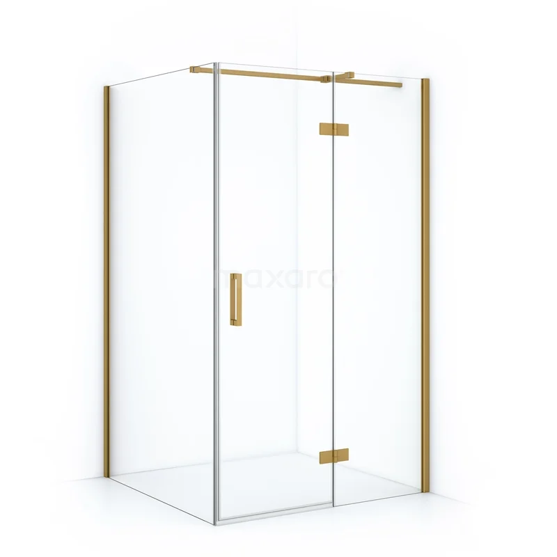 Diamond Shower enclosure | 120x110 cm Gold Clear glass Pivot door Rectangle CDB226611310GGN
