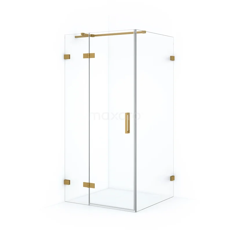 Diamond Shower enclosure | 90x70 cm Gold Clear glass Pivot door Rectangle CDB213607320GG
