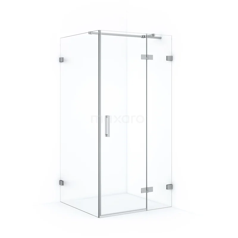 Diamond Shower enclosure | 100x100 cm Chrome Clear glass Pivot door Square CDB224610320C