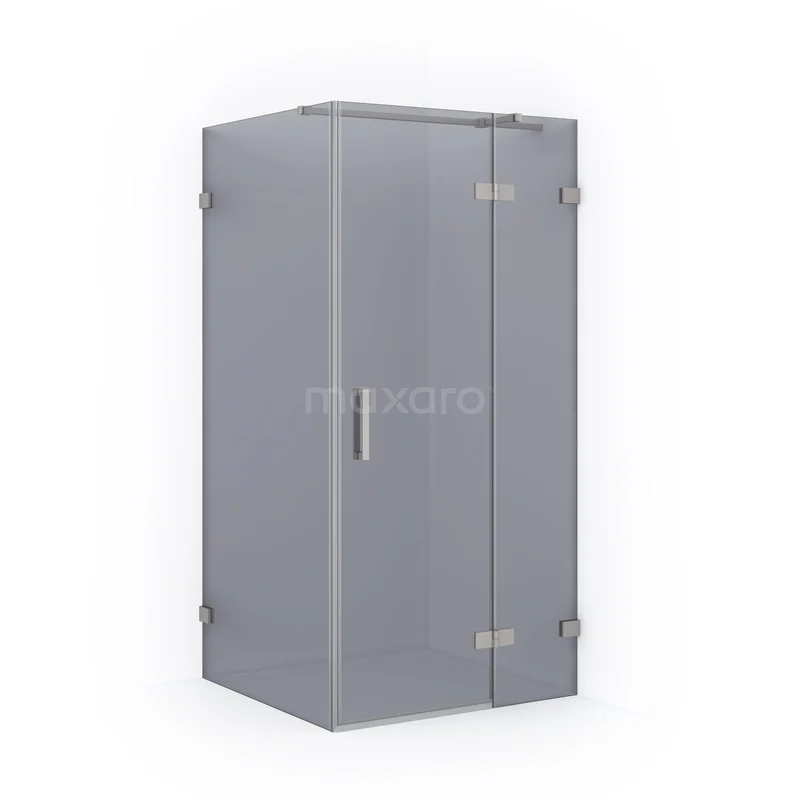 Diamond Shower enclosure | 100x100 cm Stainless steel Smoke glass Pivot door Square CDB224610321BR