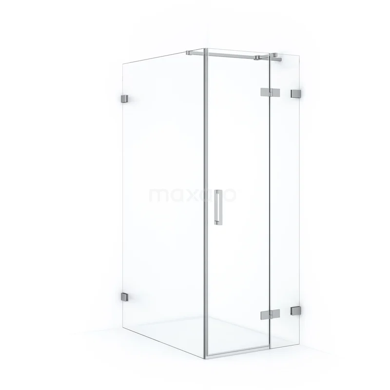 Duschkabine Diamond 110x80cm aus klarem Sicherheitsglas Chrom CDB223511320C Glasene Duschkabine Eckmodell mit Scharnierdeuren, rahmenlosem Design und rostfreien Details, perfekt für moderne Bäder.