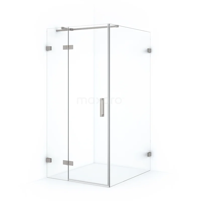 Diamond Shower enclosure | 110x90 cm Stainless steel Clear glass Pivot door Rectangle CDB213611320BR
