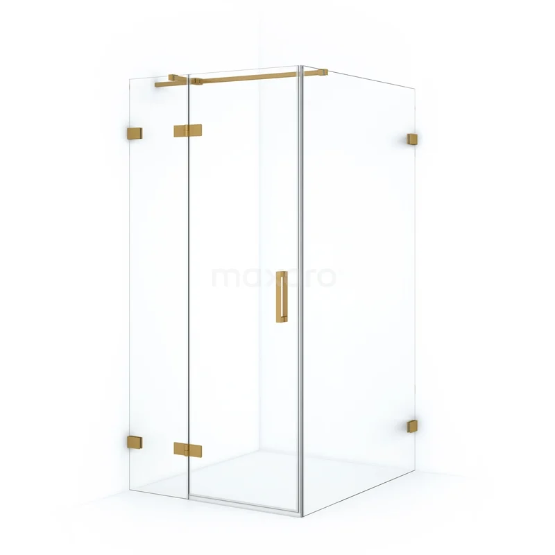 Diamond Shower enclosure | 110x90 cm Gold Clear glass Pivot door Rectangle CDB213611320GG