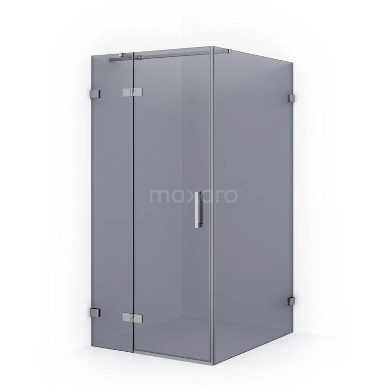 Diamond Shower enclosure | 120x100 cm Chrome Smoke glass Pivot door Rectangle CDB214612321C