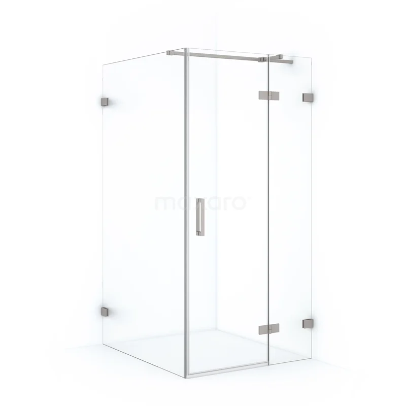 Diamond Shower enclosure | 110x100 cm Stainless steel Clear glass Pivot door Rectangle CDB226510320BR