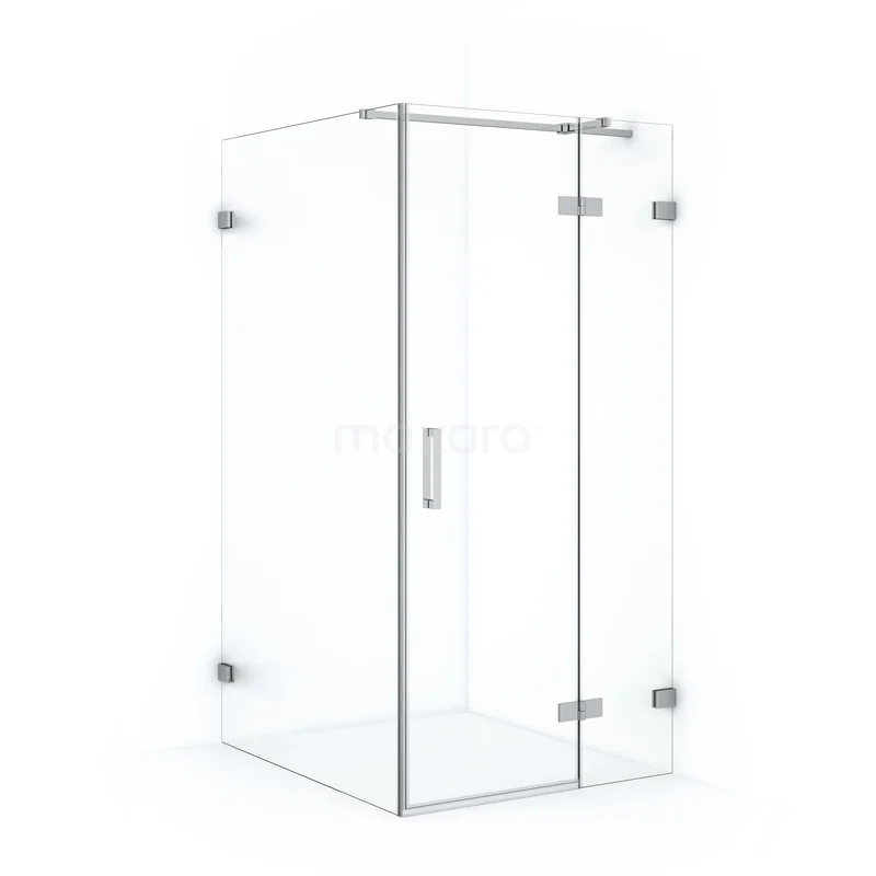 Diamond Shower enclosure | 110x100 cm Chrome Clear glass Pivot door Rectangle CDB226510320C
