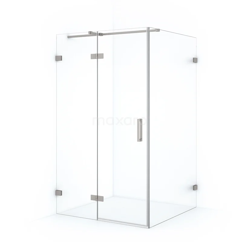 Diamond Shower enclosure | 120x110 cm Stainless steel Clear glass Pivot door Rectangle CDB216512320BR