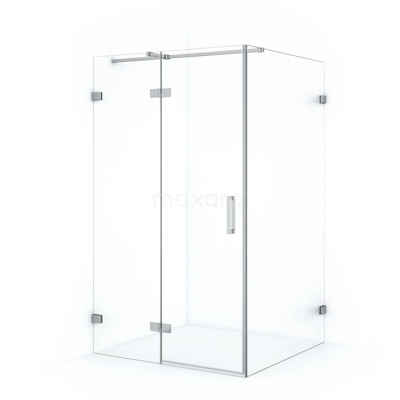 Diamond Shower enclosure | 120x110 cm Chrome Clear glass Pivot door Rectangle CDB216512320C